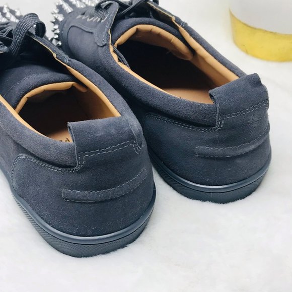 Suede & Spike Toe Fashion Sneakers, Cement - 46 - Picture 6 of 9